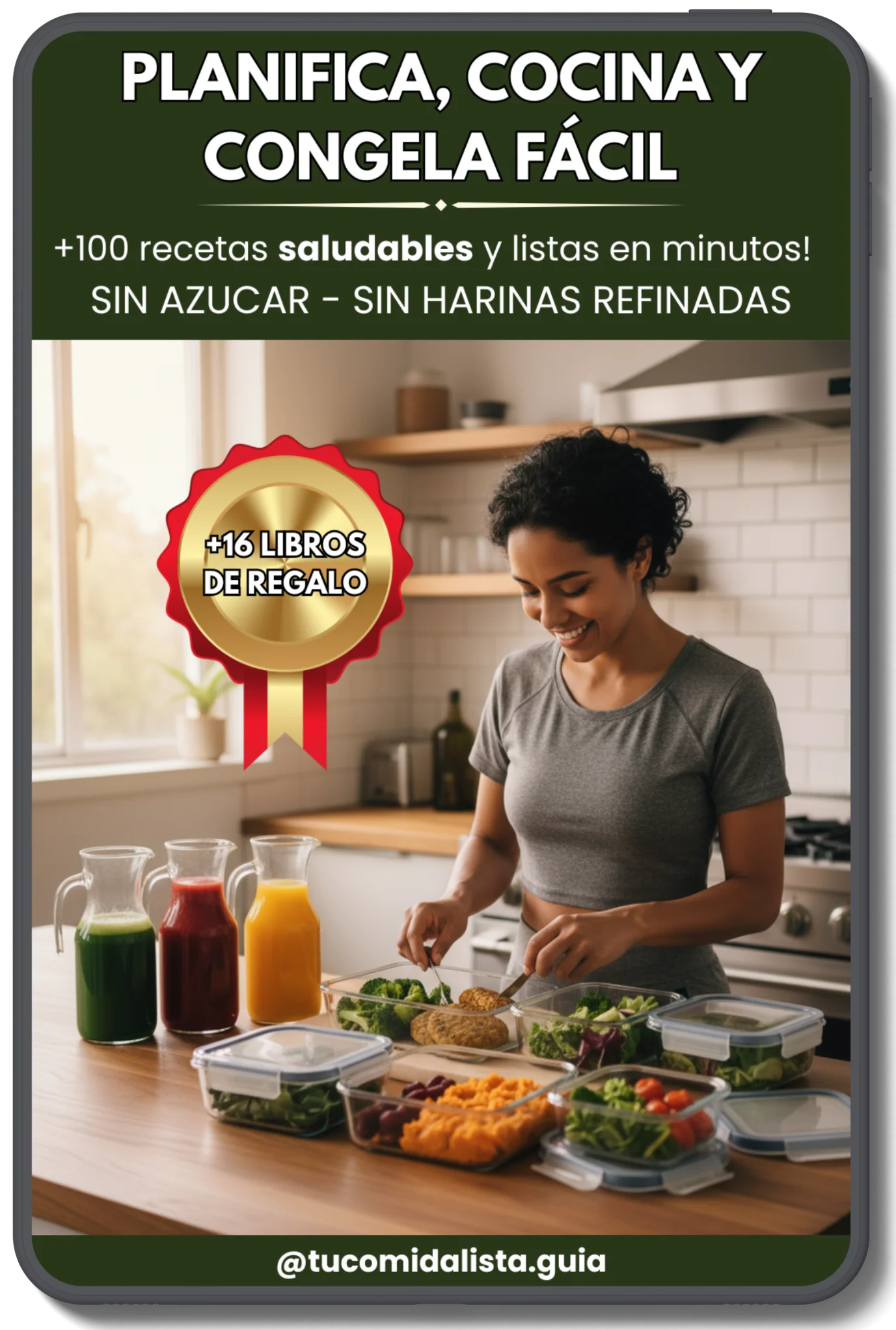 TU COMIDA LISTA - GUIA DIGITAL + 16 BONUS + 3 REGALOS!